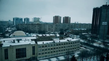 Panorama of the city from a height Stock Footage 85838287