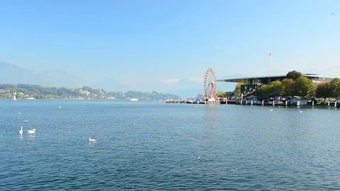 Panorama of the city Lucerne. Stock Footage 79005229