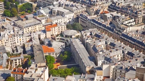 Panorama of city Paris Stock Footage 47659456