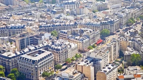 Panorama of city Paris Stock Footage 47659461