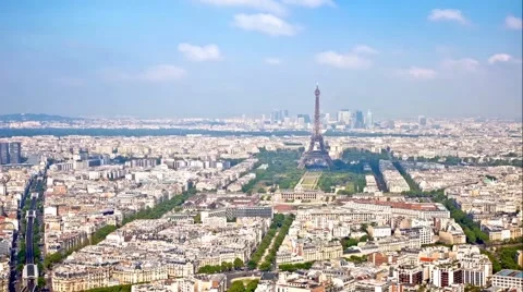 Panorama of city Paris Stock Footage 47659476