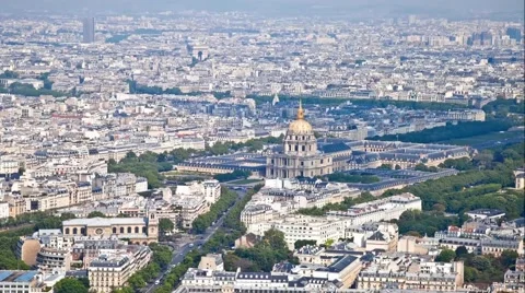 Panorama of city Paris Stock Footage 47659484