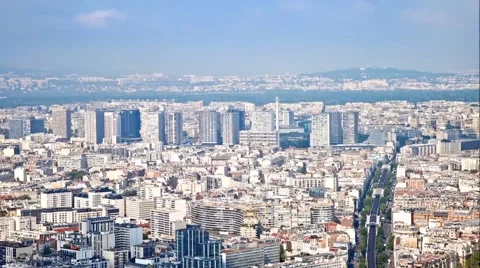 Panorama of city Paris Stock Footage 47659494