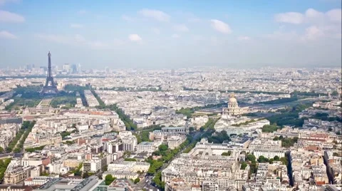 Panorama of city Paris Stock Footage 47659507