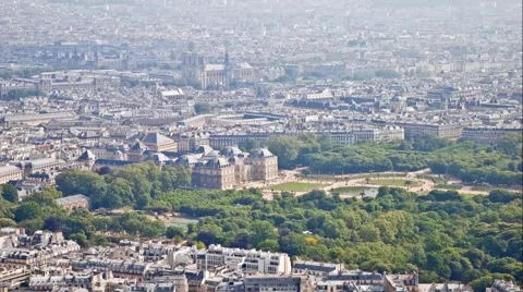 Panorama of city Paris Stock Footage 47659517
