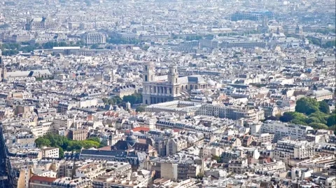 Panorama of city Paris Stock Footage 47659523