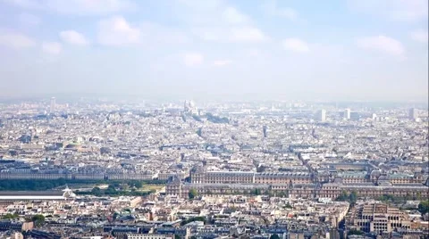 Panorama of city Paris Stock Footage 47659533