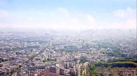 Panorama of city Paris Stock Footage 47659548