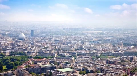 Panorama of city Paris Stock Footage 47659555