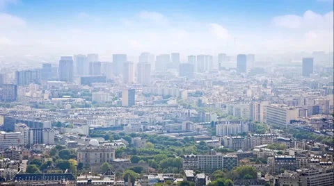 Panorama of city Paris Stock Footage 47659561