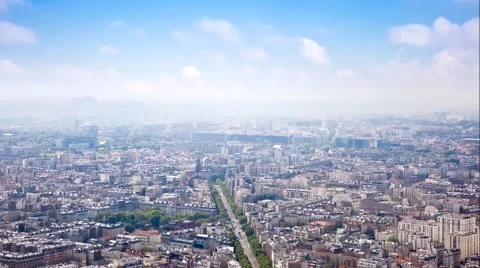Panorama of city Paris Stock Footage 47659571