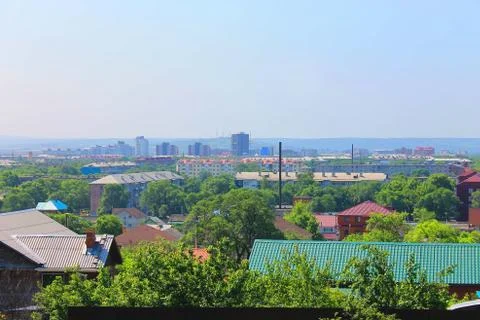 Panorama of the city Stock Photos