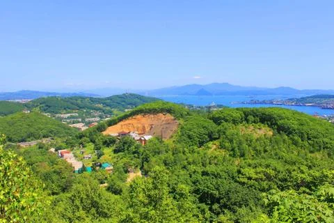 Panorama of the city Stock Photos