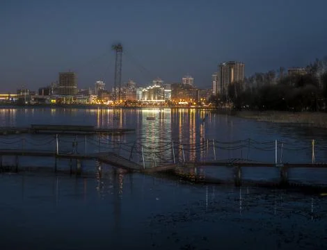Panorama of the city Stock Photos
