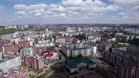 Panorama of the city from a quadrocopter Stock Footage 219486525