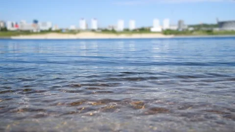 Panorama of the city from the river Stock-Footage 254909913