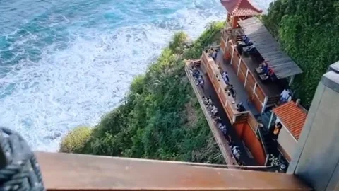 Panorama of Cliffs on the Coast. Stock Footage 243724573