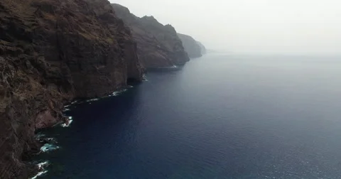 Panorama of cliffs on the sea Stock Footage 58216369