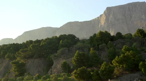 Panorama of cliffs on the southern coast of Crimea Stock-Footage 65415253