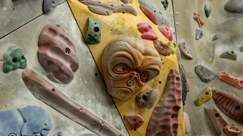 Panorama of the climbing wall Stock Footage 103663451