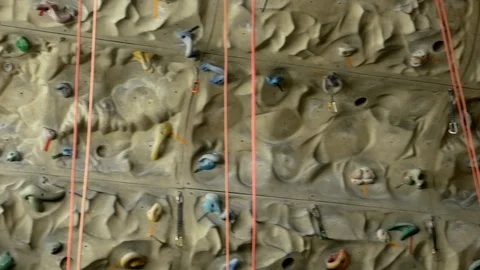Panorama of the climbing wall Stock Footage 103663672