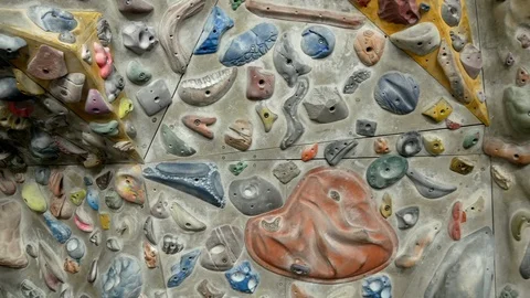 Panorama of the climbing wall Stock Footage 103664048