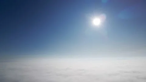 Panorama cloudscape, above the clouds Video stock 142993748