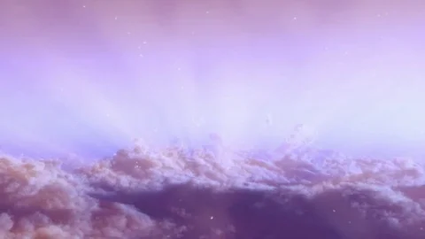 Panorama of the cloudy sky in motion. View above the clouds Stock Footage 69997785