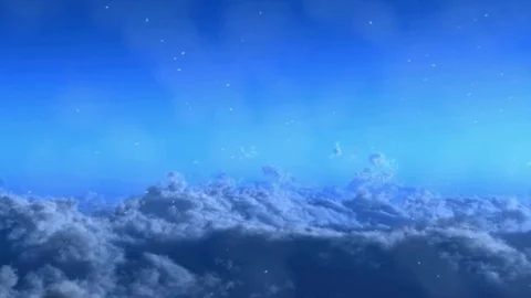 Panorama of the cloudy sky in motion. View above the clouds Stock Footage 83132967
