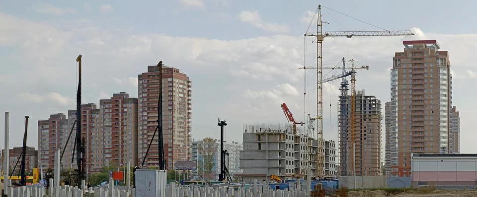 Panorama construction Foto stock