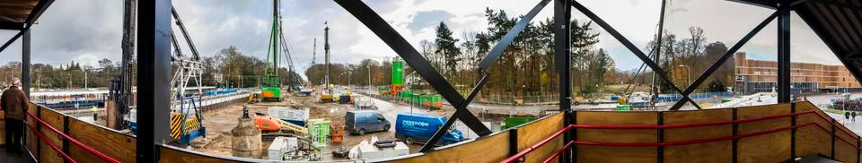 Panorama Construction Site Driebergen Stock Photos