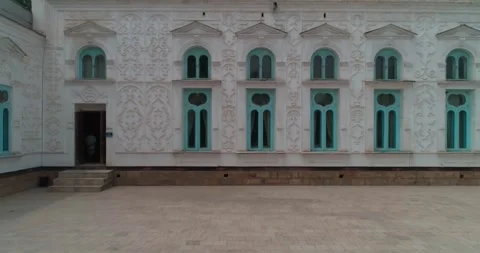 Panorama of the courtyard of Sitorai Mohi-Hosa Palace Stock Footage 255299953