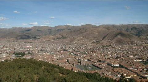 Panorama of Cusco city time lapse Stock Footage 474502