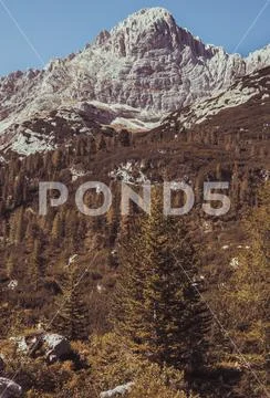 Panorama dal lago di Sorapis Stock Photos