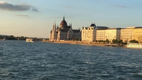 Panorama on Danube Budapest Hungary Stock Footage 101369919