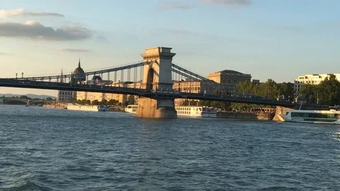 Panorama on Danube Budapest Hungary Stock Footage 101369946