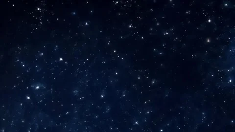 Panorama of a dark deep blue starry night space background Stock Footage 314665506