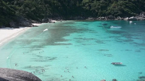 Panorama de la Cote d'Azur Similan Islands. Thailand Video stock 86208431