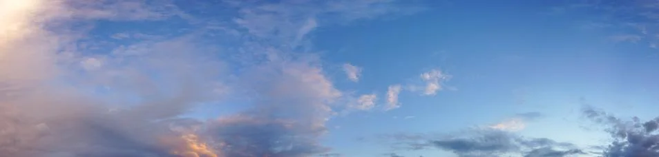 Panorama of dramatic sky background Stock Photos