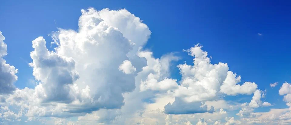 Panorama of dramatic sky background Stock Photos