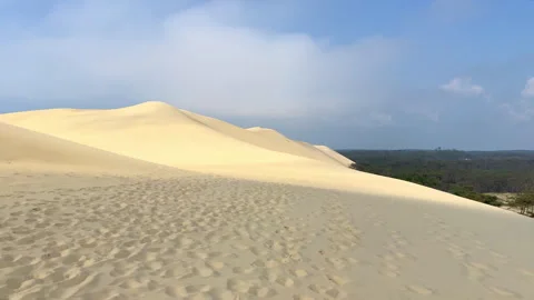 Panorama of the Dune of Pilat in a Teste-de-Buch, France Stock Footage 248705788