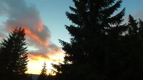 Panorama of the evening sky with clouds Stock Footage 66263922