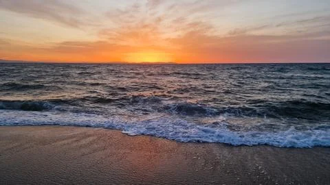 Panorama of evening sky with clouds. sunset Sky background, Sunrise sky with  Stock Photos