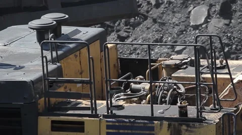 Panorama of excavator cover Stock Footage 45798655