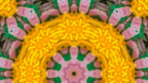 Panorama Feathers made into a circle shape with points Stock Photos