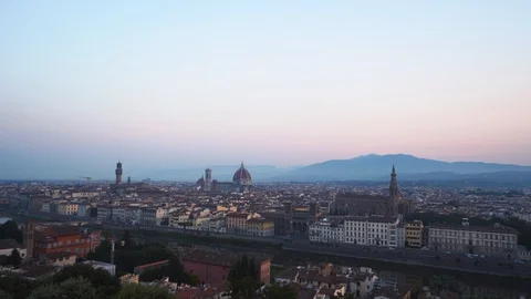 Panorama of Florence Stock Footage 127903326