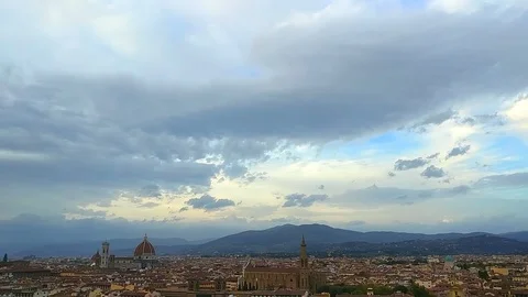 Panorama of Florence, Italy (time-lapse) Stock Footage 99804792