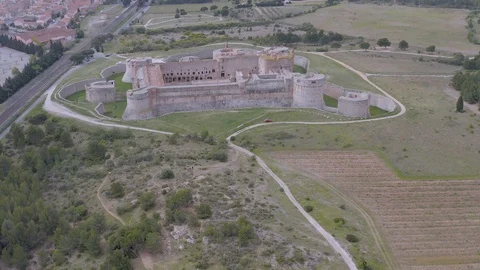 Panorama of the Fort of Salses (also called Forteresse de Salses)  Stock Footage 108633717