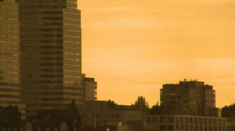 Panorama. Fragment of big city. Stock Footage