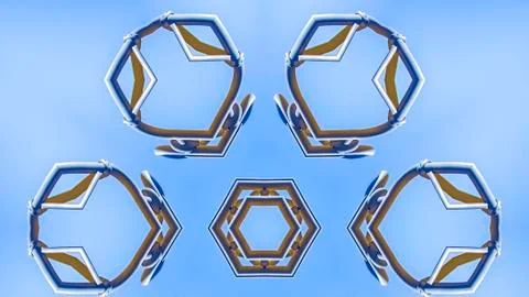 Panorama frame A set of bars in a pattern from work site photo 写真素材